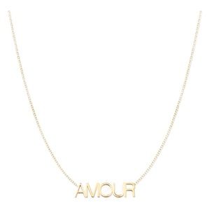 Anthropologie Maya Brenner Amour word necklace